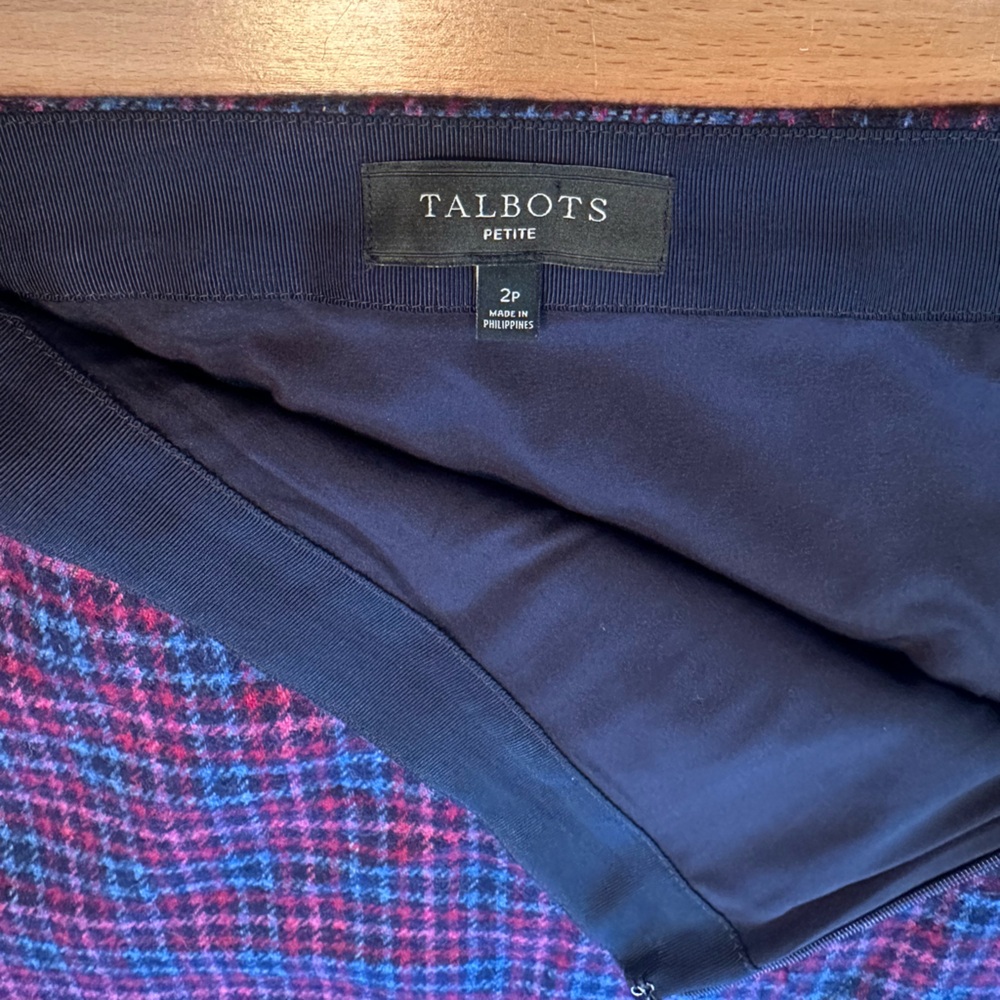 Talbots Wool Plaid Skirt - Picture 4 of 9